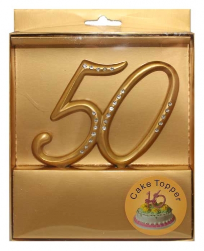 Amazon.com: 50th Birthday/Anniversary Cake Topper, Hello 50 Cake Topper,  Party Decoration with Premium Gold Glitter : Grocery & Gourmet Food