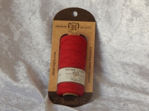 Hemp Cord Spool 50gm Red 1mm