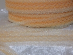 Flower Edge Eyelet Lace Per Meter 30mm Opal Peach