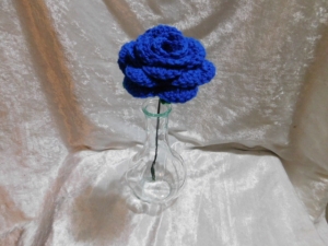 Crochet Rose - Blue